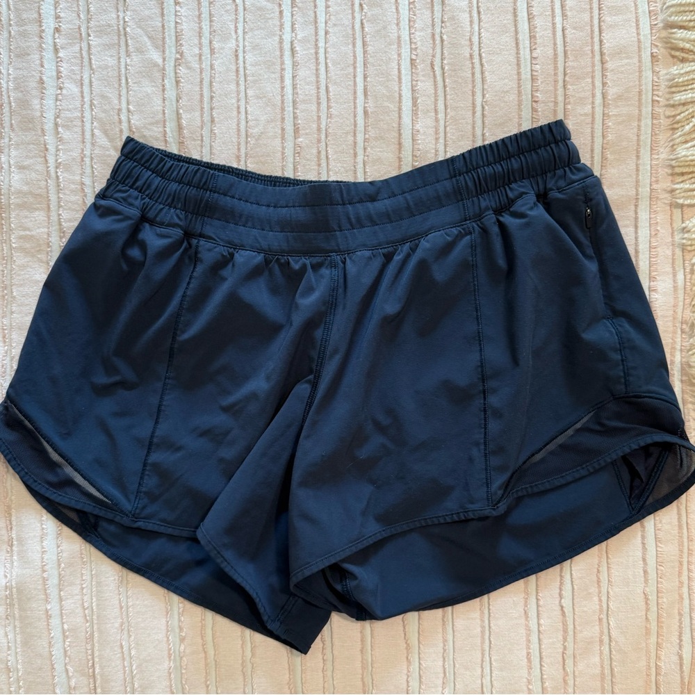 Navy Size 10 Tall 4 in Inseam Lululemon Hotty Hot Shorts
